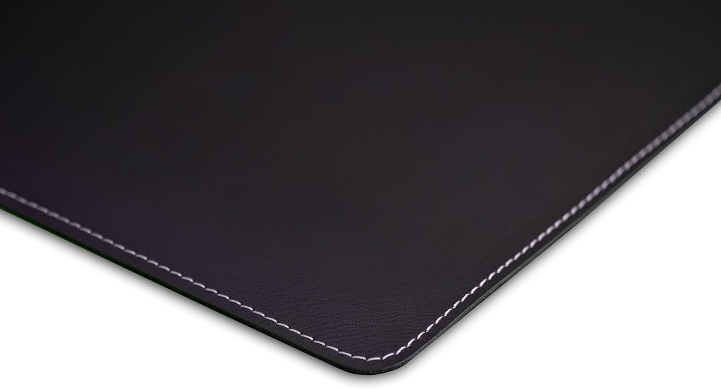 Trim Style – Schreibtischunterlage aus echtem Leder – 80×40 cm – mit Ziernaht & rutschfester Unterseite – Made in Germany